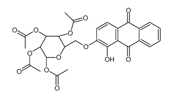 1-Hydroxy-2-(2-O,3-O,4-O,6-O-tetraacetyl-β-D-glucopyranosyloxy)-9,10-anthracenedione结构式