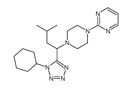 Pyrimidine, 2-[4-[1-(1-cyclohexyl-1H-tetrazol-5-yl)-3-methylbutyl]-1-piperazinyl]- (9CI) picture