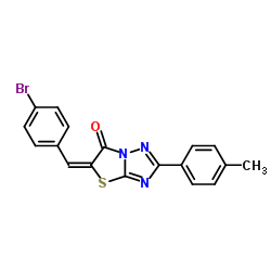 (5E)-5-(4-Bromobenzylidene)-2-(4-methylphenyl)[1,3]thiazolo[3,2-b][1,2,4]triazol-6(5H)-one结构式
