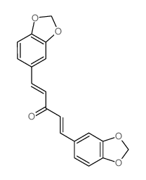 1,5-dibenzo[1,3]dioxol-5-ylpenta-1,4-dien-3-one结构式