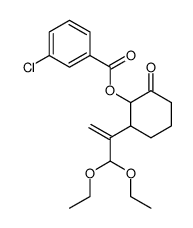 3-Chloro-benzoic acid 2-(1-diethoxymethyl-vinyl)-6-oxo-cyclohexyl ester结构式