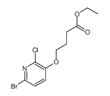 ethyl 4-(6-bromo-2-chloropyridin-3-yl)oxybutanoate结构式