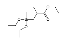 3-[Diethoxy(methyl)silyl]-2-methylpropionic acid ethyl ester结构式