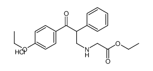 ethyl 2-[[3-(4-ethoxyphenyl)-3-oxo-2-phenylpropyl]amino]acetate,hydrochloride结构式
