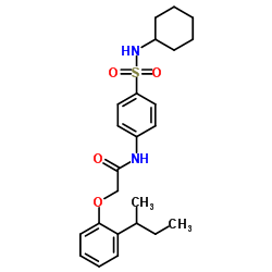 2-(2-sec-Butylphenoxy)-N-[4-(cyclohexylsulfamoyl)phenyl]acetamide结构式