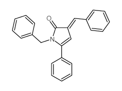 (3E)-1-benzyl-3-benzylidene-5-phenyl-pyrrol-2-one structure