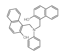 1-[[(2-hydroxynaphthalen-1-yl)methyl-phenyl-amino]methyl]naphthalen-2-ol Structure