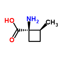 Cyclobutanecarboxylic acid, 1-amino-2-methyl-, (1R,2S)- (9CI) Structure