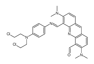 5-[[4-[bis(2-chloroethyl)amino]phenyl]iminomethyl]-3,6-bis(dimethylamino)acridine-4-carbaldehyde Structure