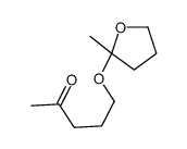 5-(2-methyloxolan-2-yl)oxypentan-2-one Structure