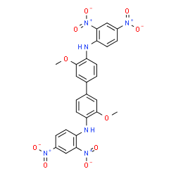 N-(2,4-dinitrophenyl)-4-[4-[(2,4-dinitrophenyl)amino]-3-methoxy-phenyl]-2-methoxy-aniline structure