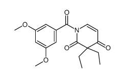 1-(3,5-dimethoxybenzoyl)-3,3-diethylpyridine-2,4-dione结构式