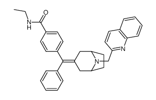 N-Ethyl-4-[phenyl-(8-quinolin-2-ylmethyl-8-aza-bicyclo[3.2.1]oct-3-ylidene)-methyl]-benzamide结构式