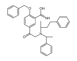 [R-(R*,R*)]-2-(benzyloxy)-5-[[(1-methyl-3-phenylpropyl)(1-phenylethyl)amino]acetyl]benzamide Structure