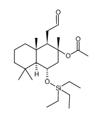 (1R,2R,4S,4aS,8aS)-2,5,5,8a-tetramethyl-1-(2-oxoethyl)-4-((triethylsilyl)oxy)decahydronaphthalen-2-yl acetate Structure