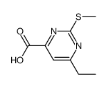 6-ethyl-2-(methylsulfanyl)pyrimidine-4-carboxylic acid Structure