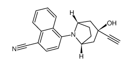 4-(3-exo-ethynyl-3-endo-hydroxy-8-azabicyclo[3.2.1]oct-8-yl)naphthalene-1-carbonitrile Structure