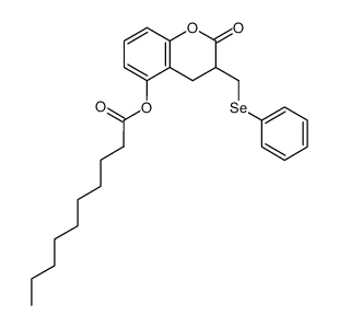 5-hydroxy-3-[(phenylseleno)methyl]hydrocoumarindecanoate结构式