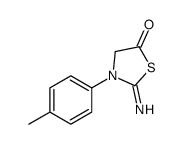 2-imino-3-(4-methylphenyl)-1,3-thiazolidin-5-one结构式