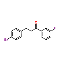 3-(4-Bromophenyl)-1-(3-chlorophenyl)-1-propanone结构式