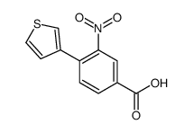 3-nitro-4-thiophen-3-ylbenzoic acid结构式