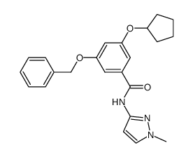 3-(cyclopentyloxy)-N-(1-methyl-1H-pyrazol-3-yl)-5-[(phenylmethyl)oxy]benzamide Structure