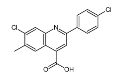 7-chloro-2-(4-chlorophenyl)-6-methylquinoline-4-carboxylic acid结构式