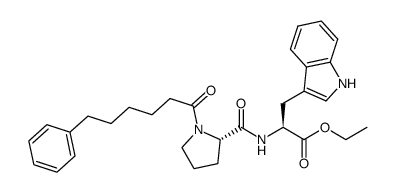 N-(6-phenylhexanoyl)prolyl-tryptophan ethyl ester Structure