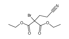 Propanedioic acid, bromo(2-cyanoethyl)-, diethyl ester (9CI) Structure