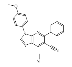 3-(4-methoxyphenyl)-5-phenylimidazo[4,5-b]pyridine-6,7-dicarbonitrile结构式