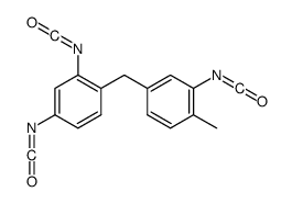 2,4-diisocyanato-1-[(3-isocyanato-4-methylphenyl)methyl]benzene Structure