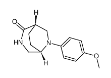 (1S,5S)-6-(4-methoxyphenyl)-3,6-diazabicyclo[3.2.2]nonan-2-one结构式