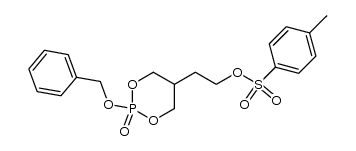 2-Benzyloxy-5-(2'-p-toluenesulfonyl-oxyethyl)-2-oxo-1,3,2-dioxaphosphorinane Structure