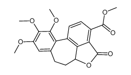 9,10,11-Trimethoxy-3-methoxycarbonyl-4-oxo-4,5a,6,7-tetrahydro-isobenzofuro<1,7-cd>benzocycloheptan Structure