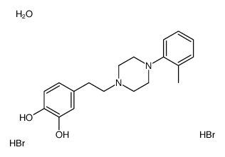 4-[2-[4-(2-methylphenyl)piperazin-1-yl]ethyl]benzene-1,2-diol,hydrate,dihydrobromide Structure