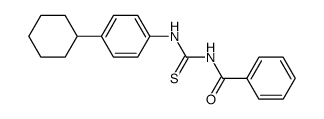 N-((4-cyclohexylphenyl)carbamothioyl)benzamide结构式