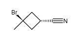 (1r,3r)-3-bromo-3-methylcyclobutane-1-carbonitrile结构式