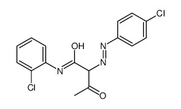 N-(2-chlorophenyl)-2-[(4-chlorophenyl)diazenyl]-3-oxobutanamide结构式