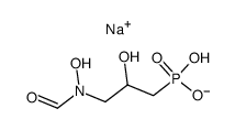 monosodium salt of 3-(N-formyl-N-hydroxyamino)-2-hydroxypropylphosphonic acid结构式