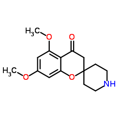 5,7-Dimethoxyspiro[chromene-2,4'-piperidin]-4(3H)-one Structure