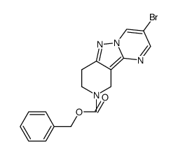 7-Bromo-1,2-dihydro-4H-3,5,8a,9-tetraaza-fluorene-3-carboxylicacidbenzylester结构式