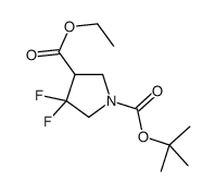 1-tert-Butyl 3-ethyl 4,4-difluoropyrrolidine-1,3-dicarboxylate Structure