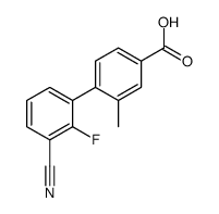 4-(3-cyano-2-fluorophenyl)-3-methylbenzoic acid Structure