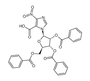 4-Nitro-1-(2,3,5-tri-O-benzoyl-β-D-ribofuranosyl)-imidazole-5-carboxylic Acid结构式