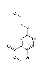 ethyl 5-bromo-2-(2-methoxyethylamino)pyrimidine-4-carboxylate结构式