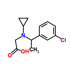 N-[1-(3-Chlorophenyl)ethyl]-N-cyclopropylglycine Structure