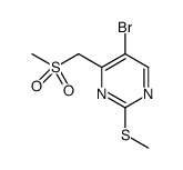 5-bromo-2-(methylsulfanyl)-4-[(methylsulfonyl)methyl]pyrimidine Structure