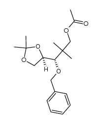 (S)-3-(benzyloxy)-3-[(R)-2,2-dimethyl-1,3-dioxolan-4-yl]-2,2-dimethylpropyl acetate Structure