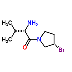 (2S)-2-Amino-1-[(3S)-3-bromo-1-pyrrolidinyl]-3-methyl-1-butanone结构式