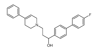 1-[4-(4-fluorophenyl)phenyl]-3-(4-phenyl-3,6-dihydro-2H-pyridin-1-yl)propan-1-ol结构式